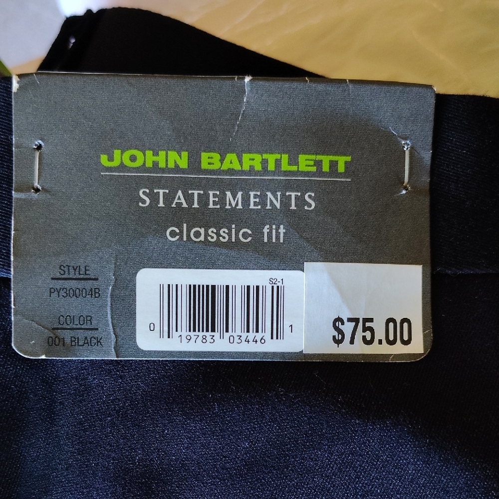 John Bartlett Black Classic Fit Trousers